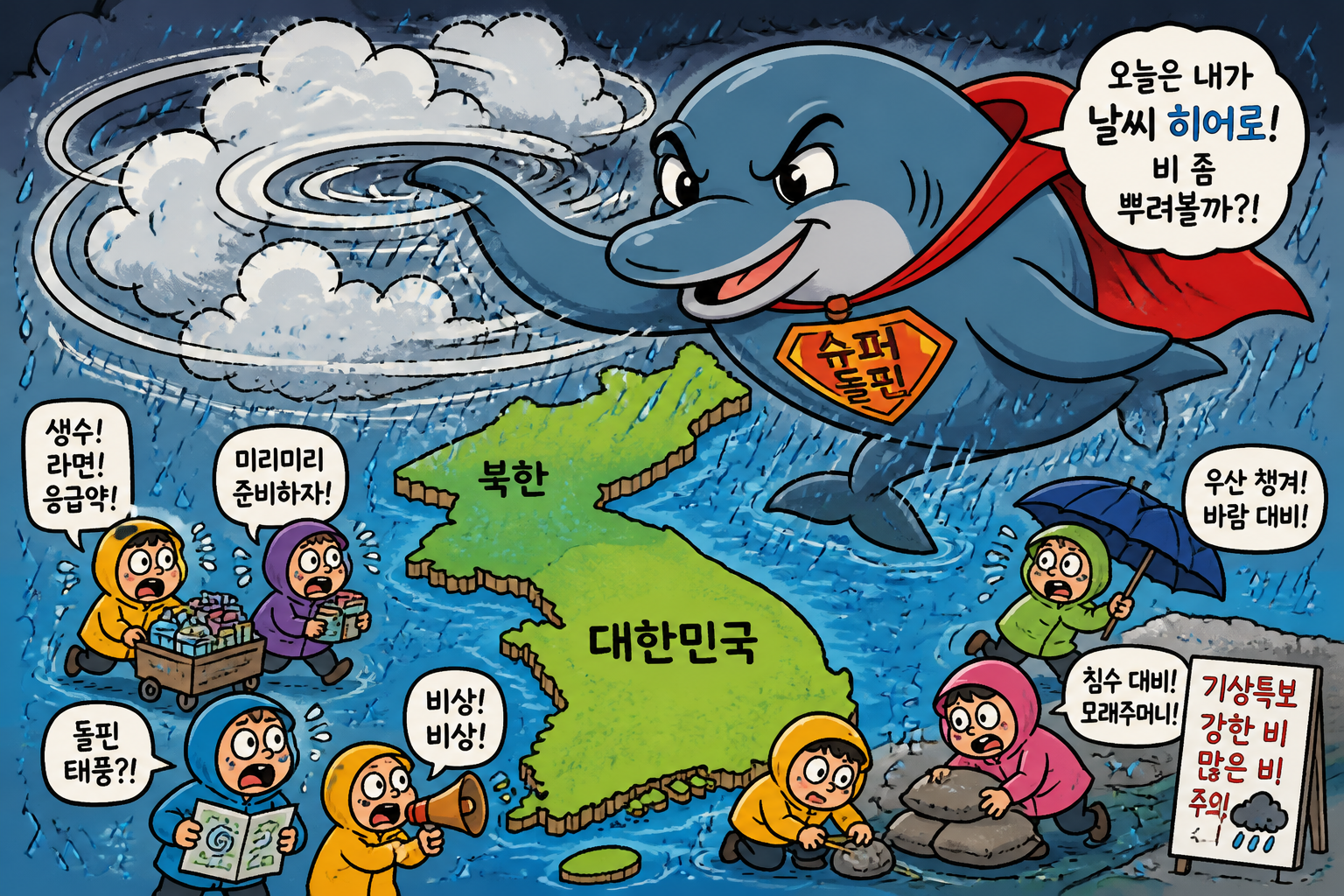슈퍼태풍 '돌핀' 북상, 한반도 비상